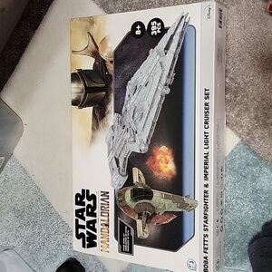 The Mandalorian Boba FETT'S Starfighter & Imperial Light Cruiser paper model kit